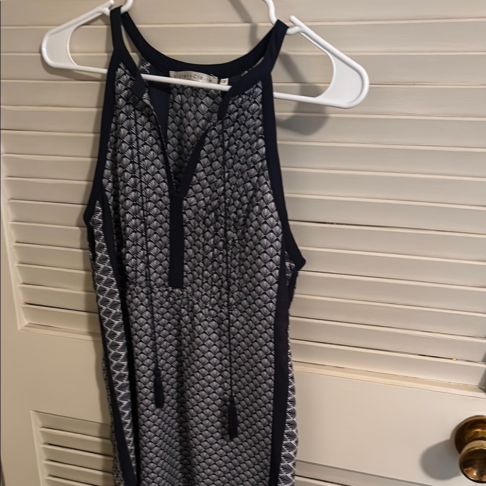 Black and White Sleeveless Dress